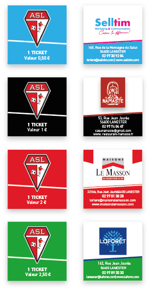 Liasse de tickets de tombola